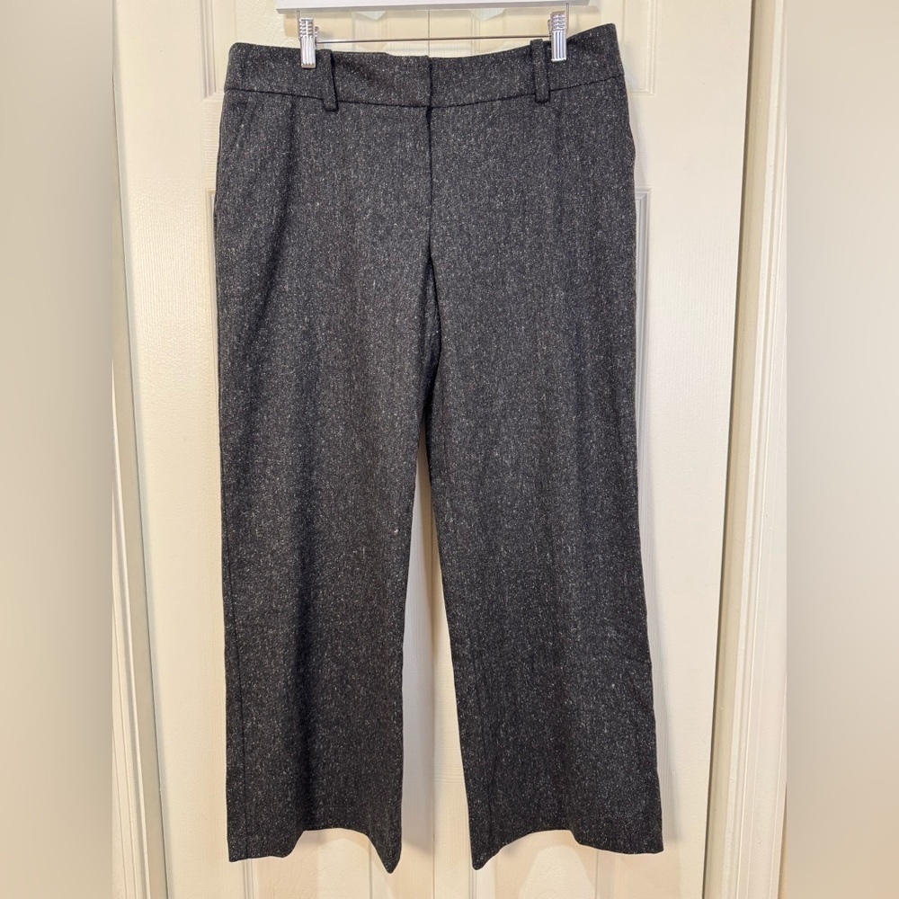 Trina Turk Tweed Wool Silk Blend Lined Trousers Size 12 Made in USA EUC